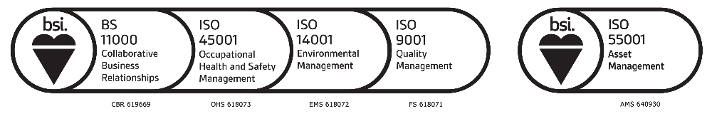 Essex Highways have been awarded British Standard Institute BS 1100 Collaborative Business Relationships, ISO 45001 Occupational Health and Safety Management, ISO 14001 Environmental Management, &nbsp;ISO 9001 Quality Management and ISO 55001 Asset Management